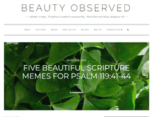 Tablet Screenshot of beautyobserved.com